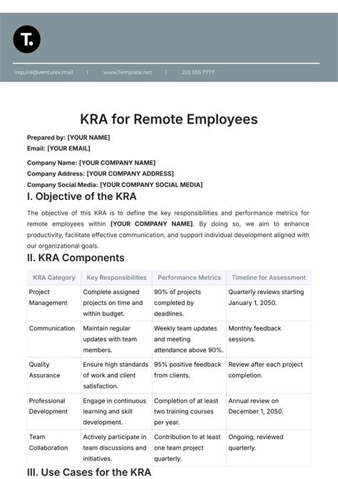 kra examples|kra format for employees.
